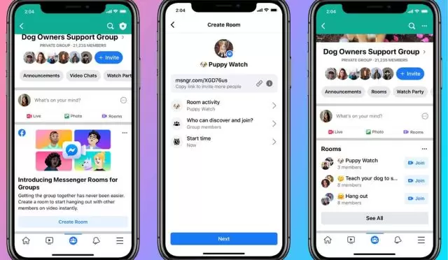 Facebook’tan Yeni Görüntülü Sohbet Özelliği Messenger Rooms!