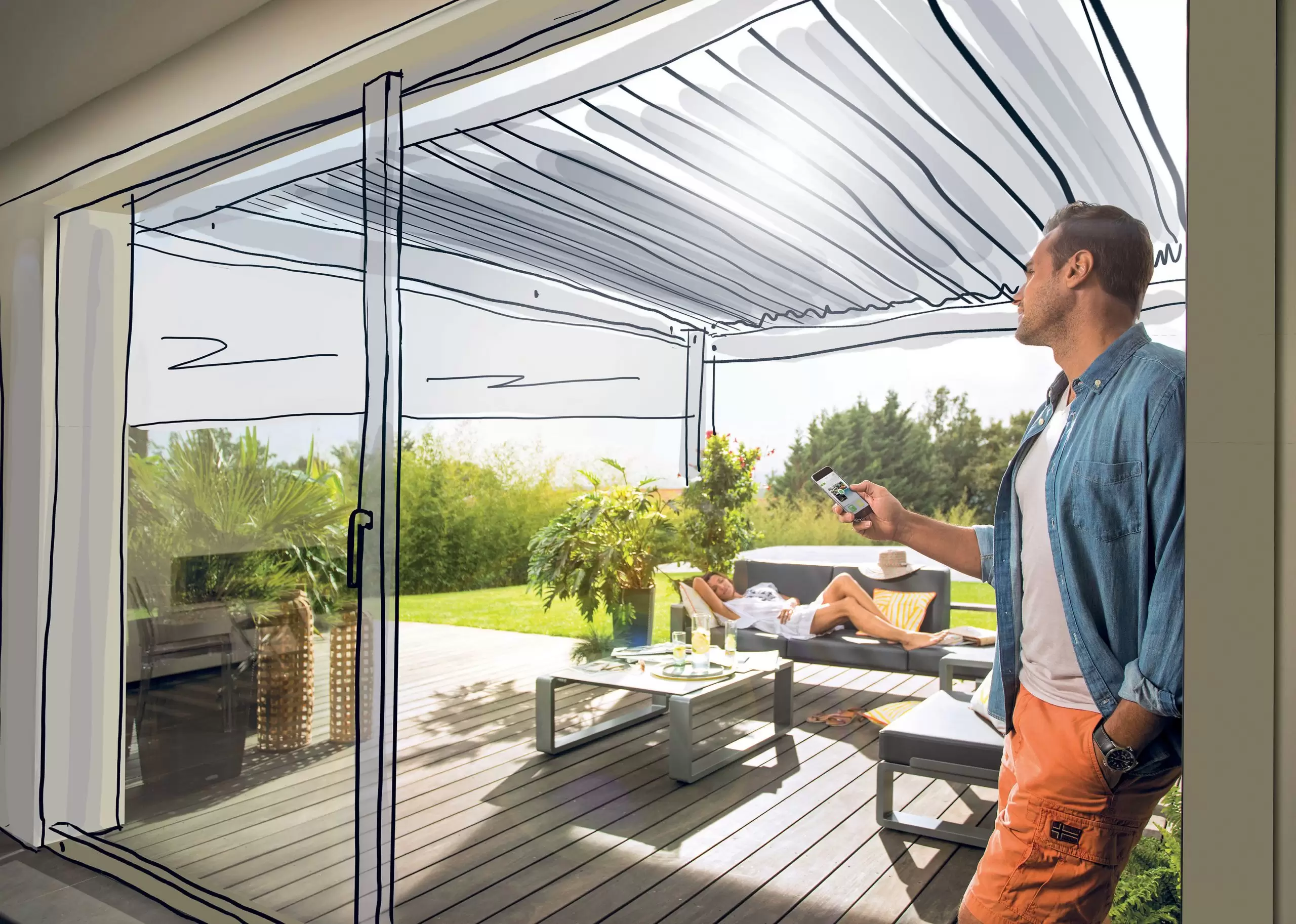 Bahçe Keyfine Konfor Katan Teknoloji, SOMFY Motorlu Pergola Çözümleri
