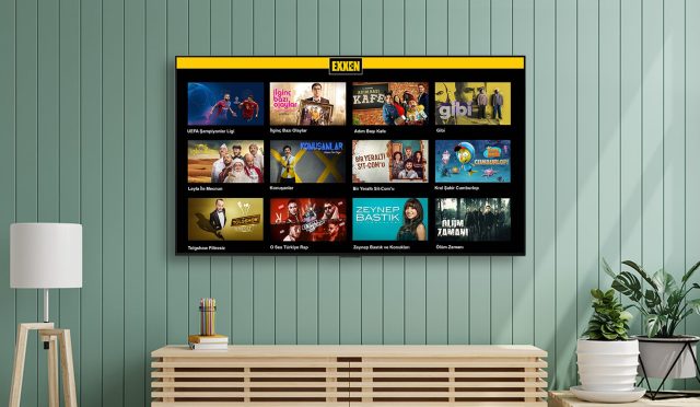 TV on the green wooden wall in the living room Decorated with wo