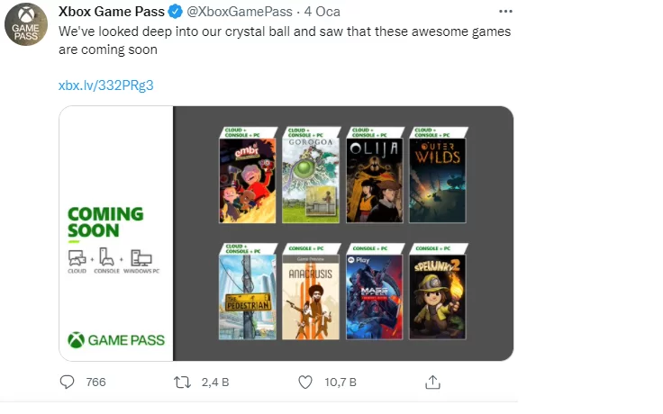 İşte Game Pass için Ocak ayında gelecek oyunlar