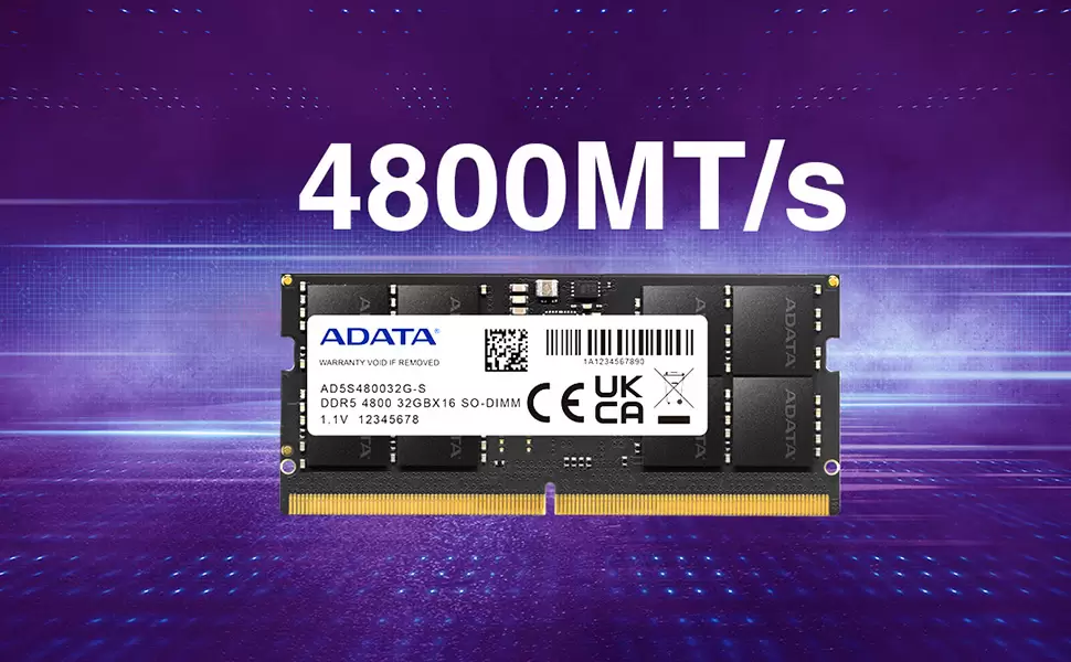 Yeni ADATA DDR5-4800 SO-DIMM Bellekler DDR5 Devrimini Dizüstüne Taşıyor