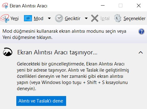 EKRAN GORUNTUSU ARACI