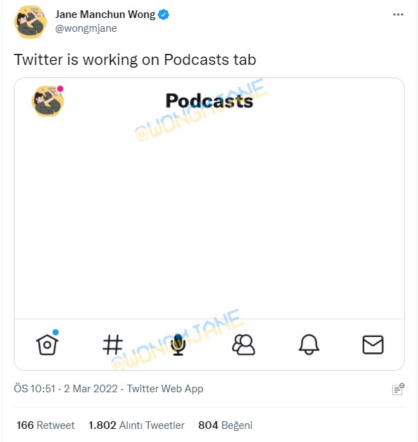 TWITTER PODCAST TWEET