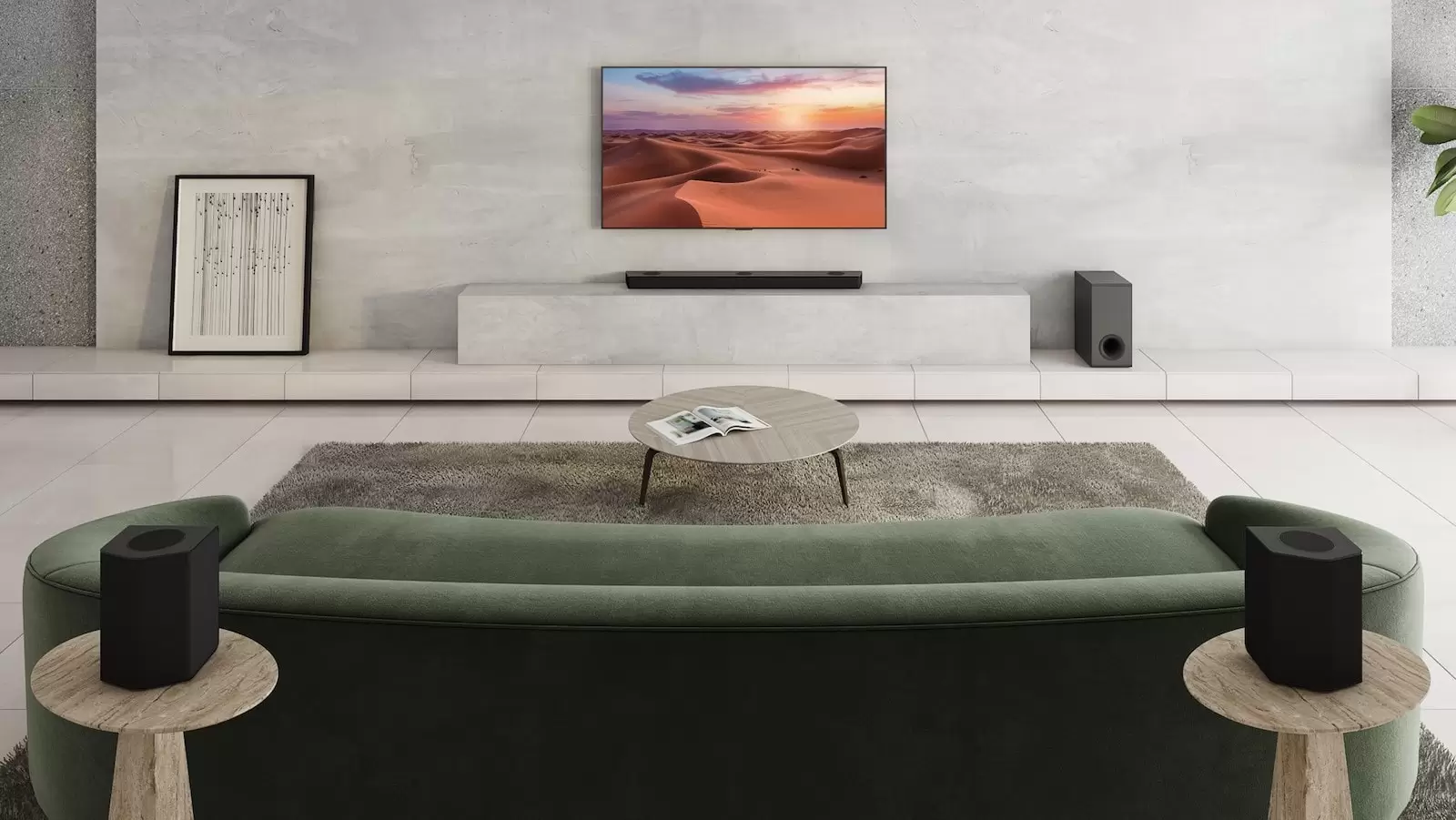 LG SOUNDBAR S95QR DÜNYADA İLK ÜÇLÜ YUKARI ATEŞLEMELİ SOUNDBAR