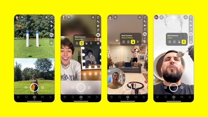 Snapchat aynı anda iki kameraya izin verecek