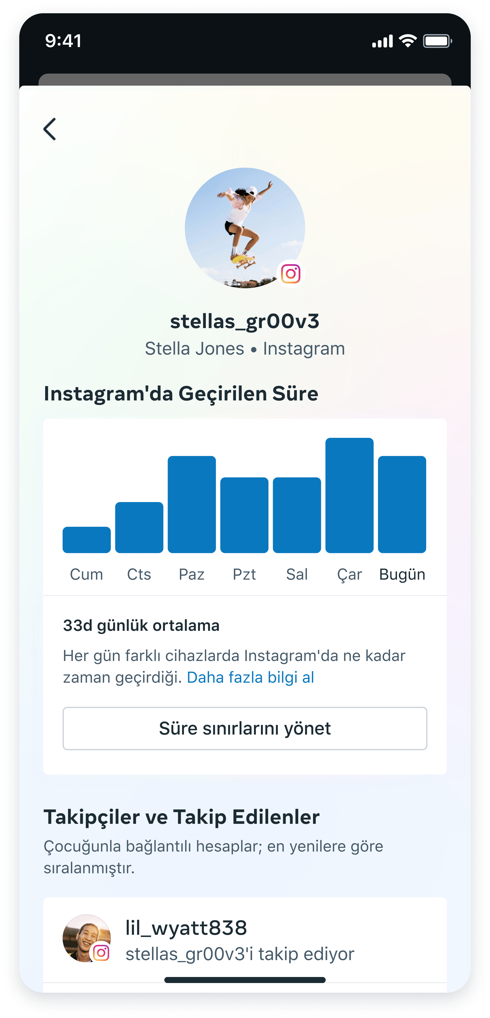 Instagram Aile Merkezi özelliği üzerinden zaman kontrolü