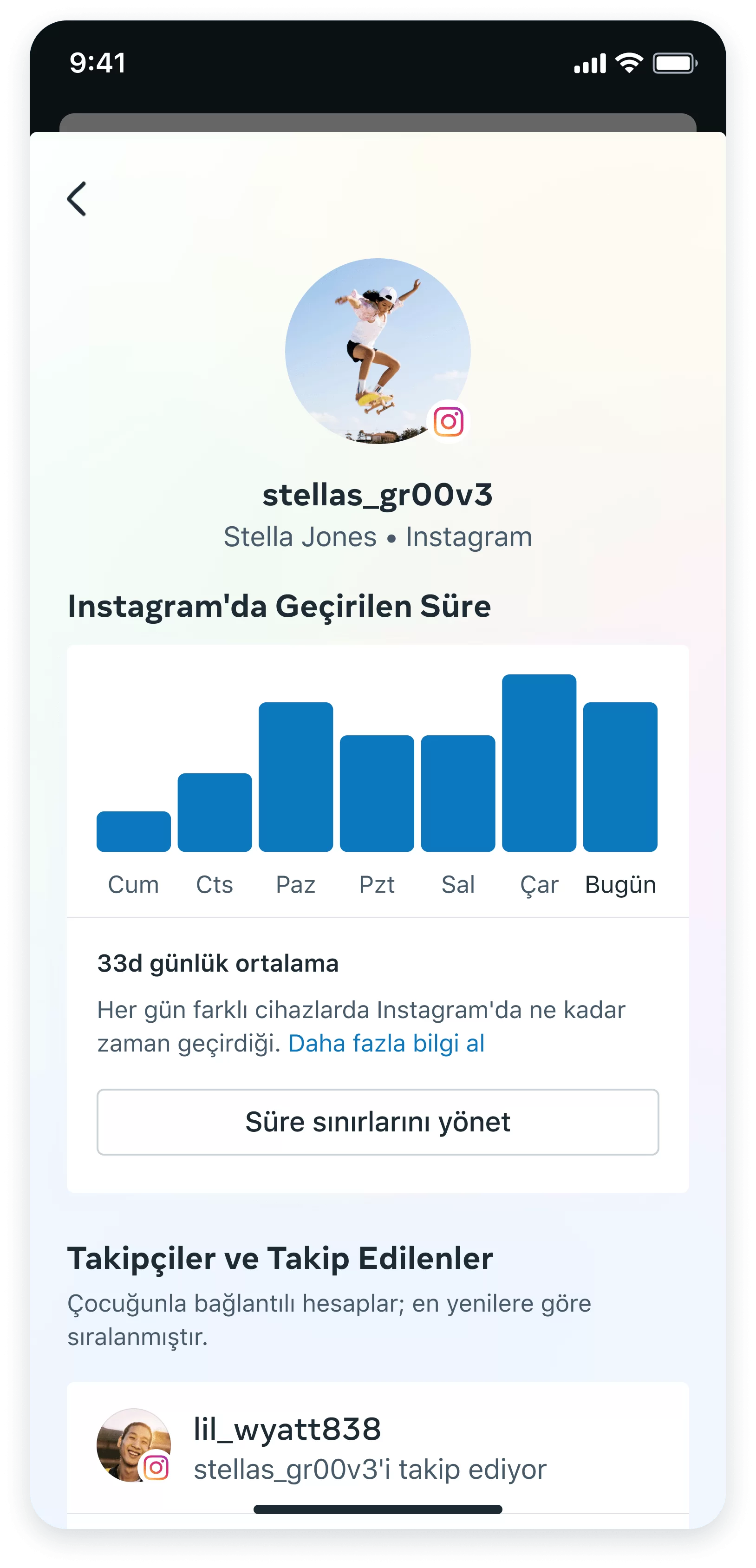 Instagram Aile Merkezi özelliği üzerinden zaman kontrolü