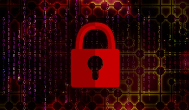 Web Security Concept with Digital Padlock