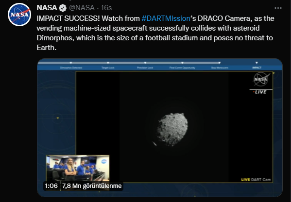 NASA tweet