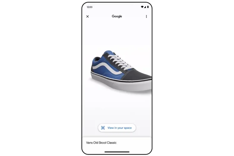 Google Vans ve Puma spor ayakkabılarının 360 derecelik görüntülerini gösteriyor