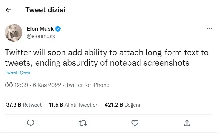 Twitter’da karakter sınırı değişiyor
