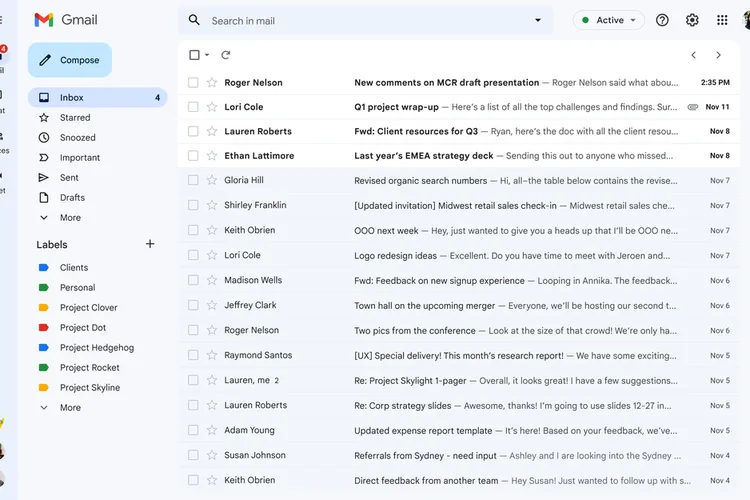 Gmail’in yeni arayüzü kalıcı hale geldi