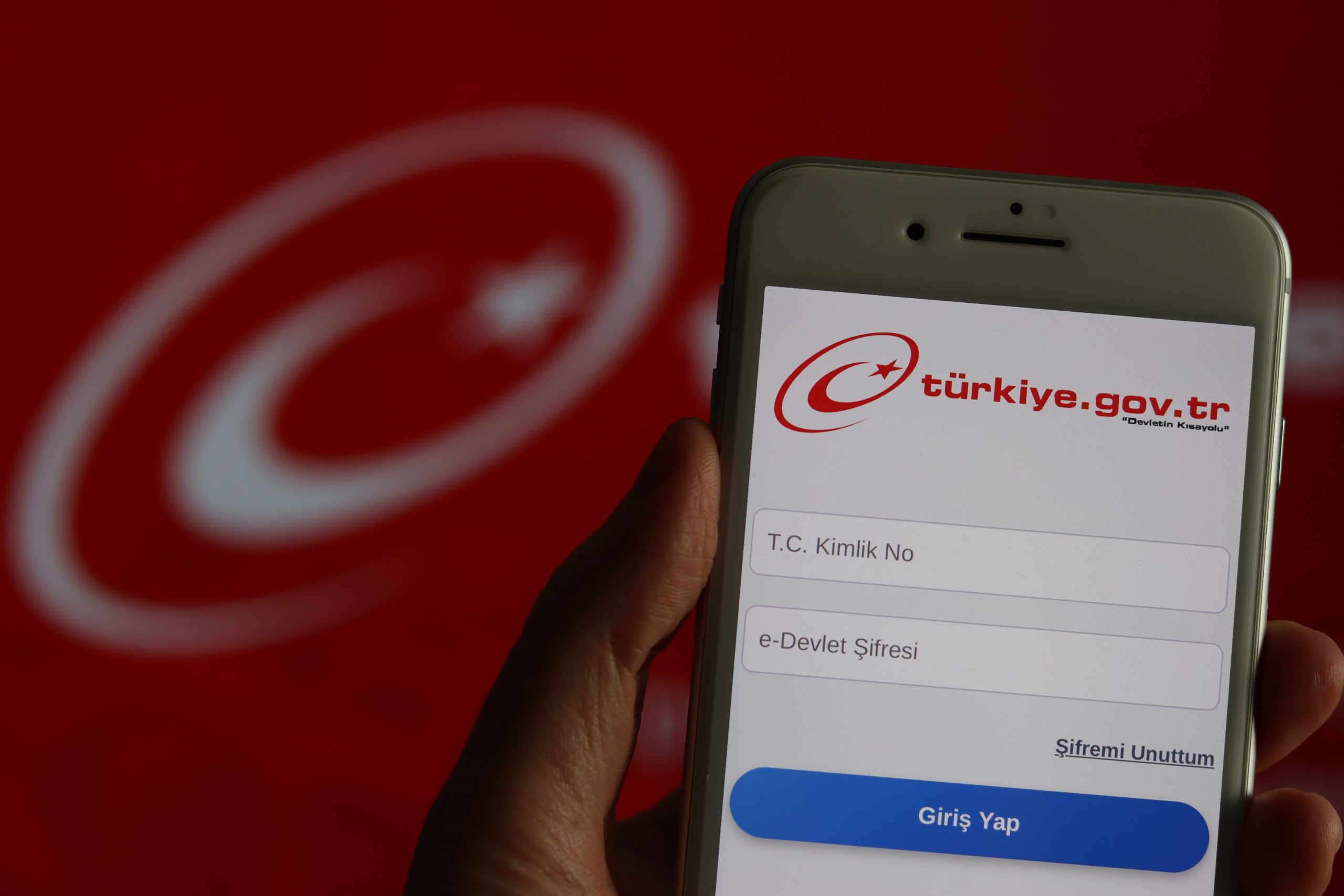 Ankara,,Turkey,-,16,January,2022:,A,Man,Uses,E-government