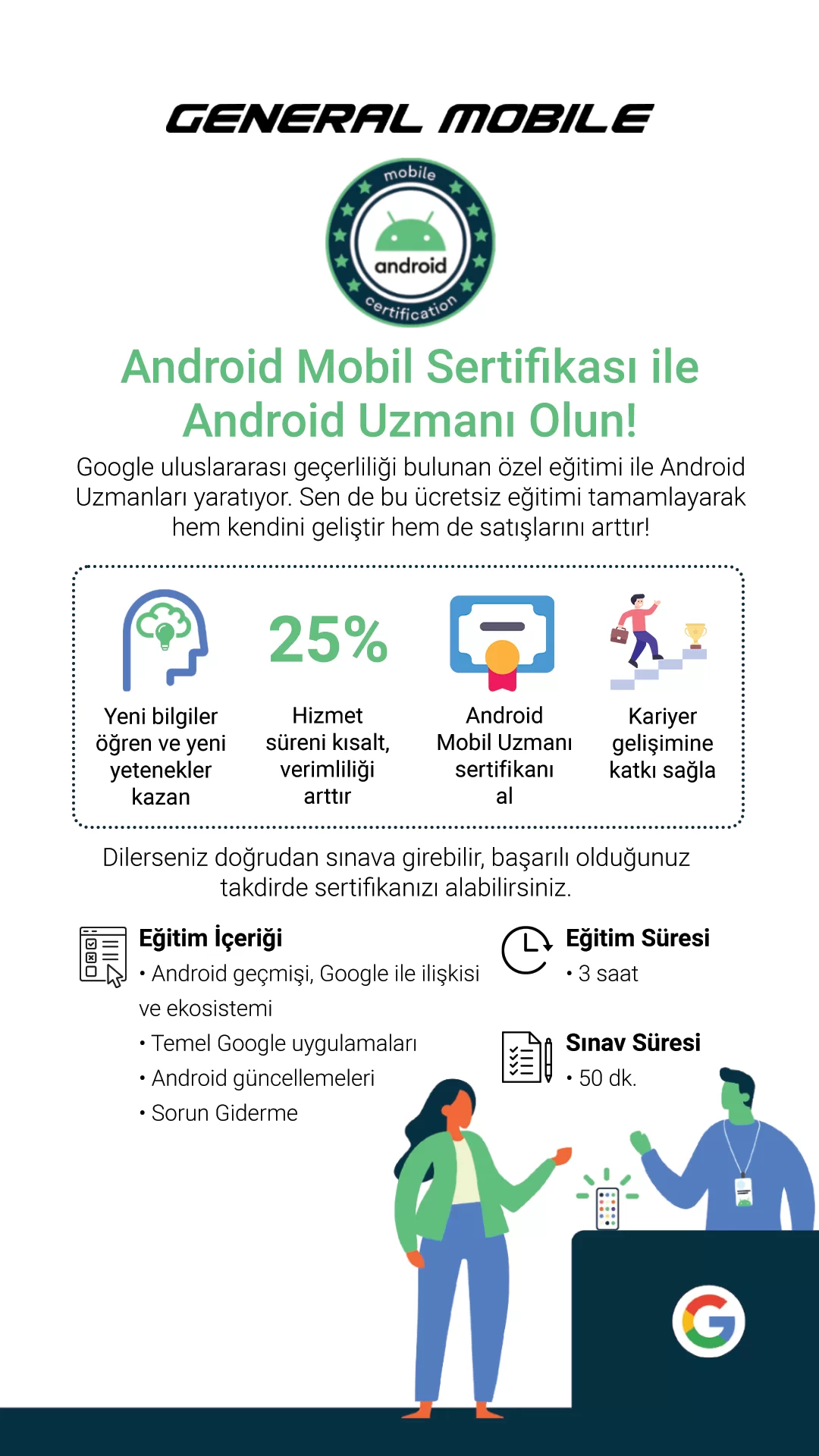 General Mobile Google İş birliği ile Android Mobil sertifika programı