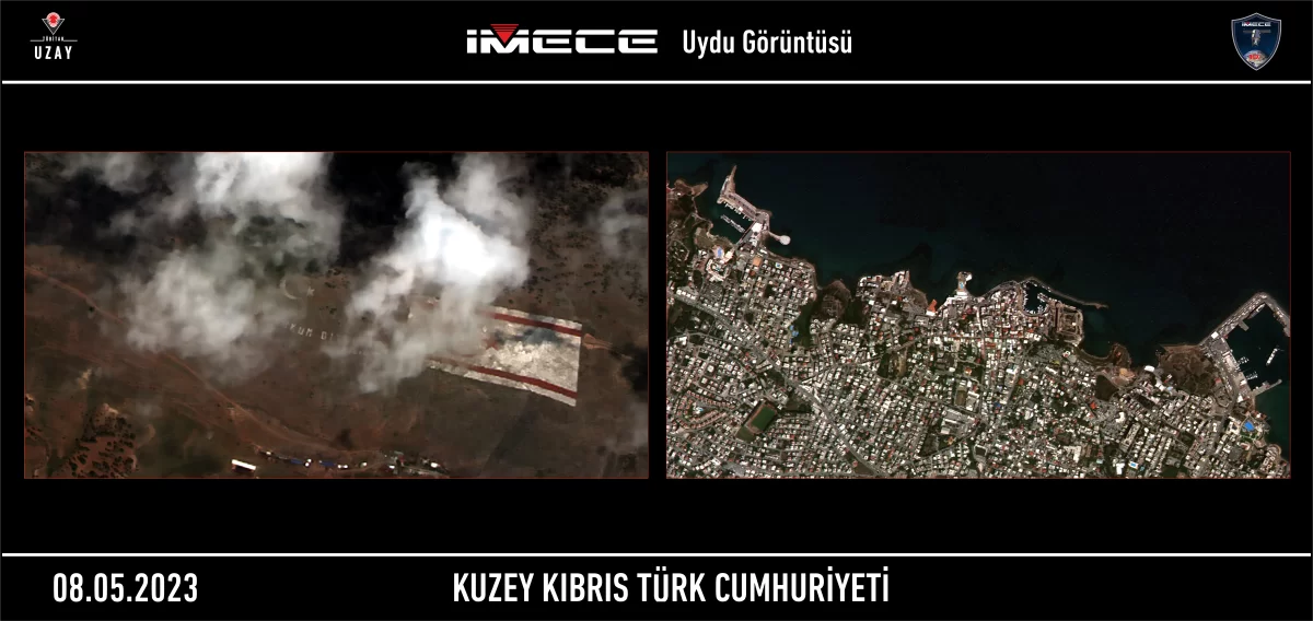 İMECE uydusunun Samsun, Mersin, Çanakkale ve KKTC’den aldığı fotoğraflar paylaşıldı