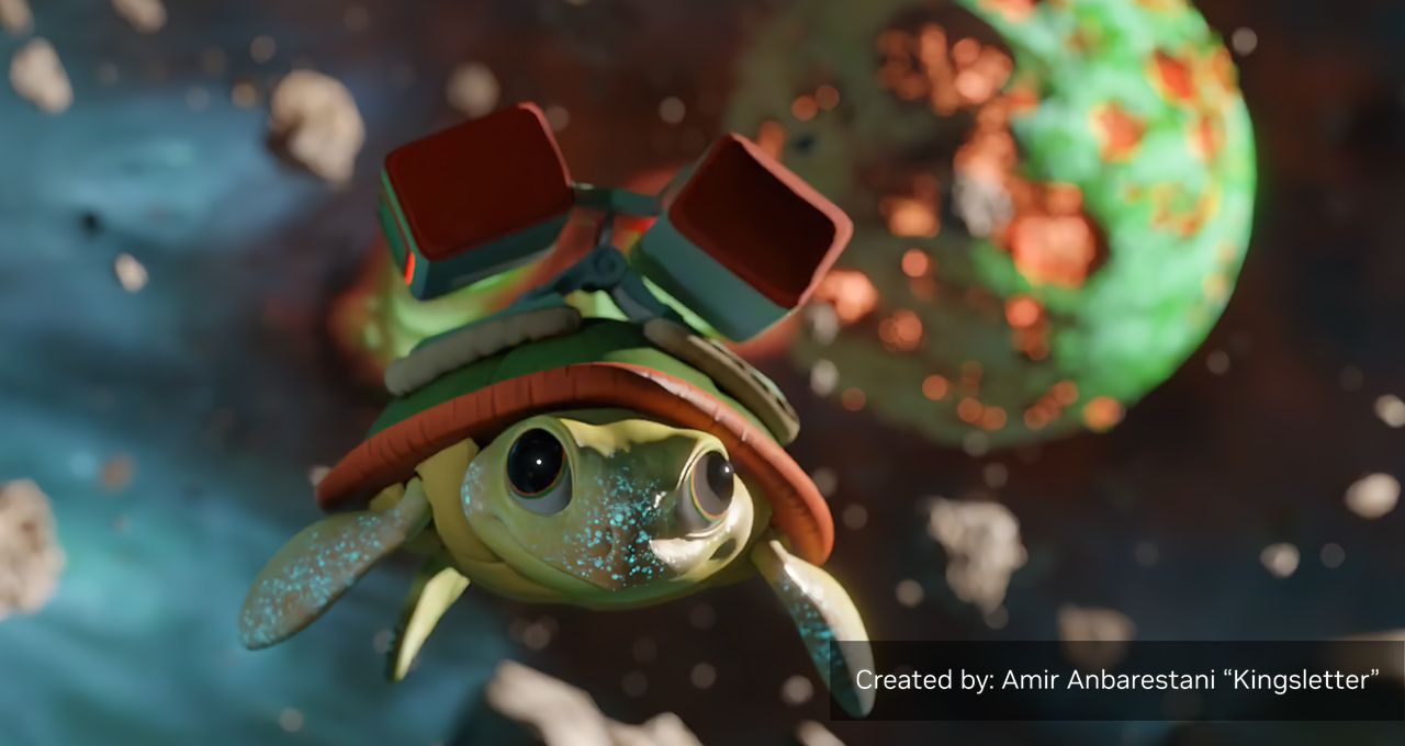 1689600702 In the NVIDIA Studio Space Turtle