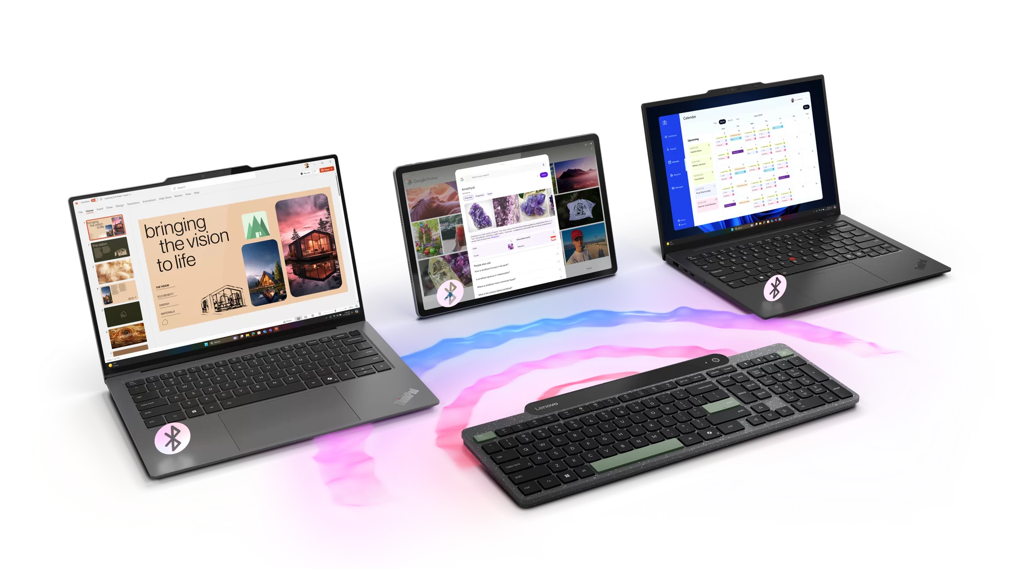01 Ambient Light Keyboard BT Connect with 3 devices