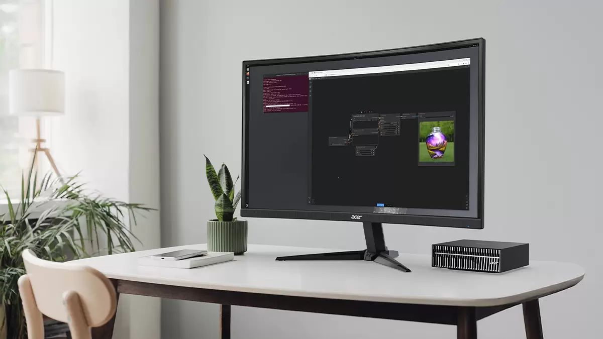 Acer Veriton GN100 AI Mini Workstation Lifestyle 01