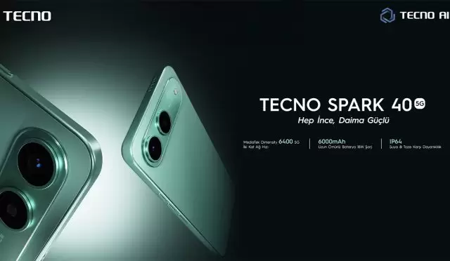 TECNO SPARK 40 5G: Performans ve 6000mAh Güç Bir Arada