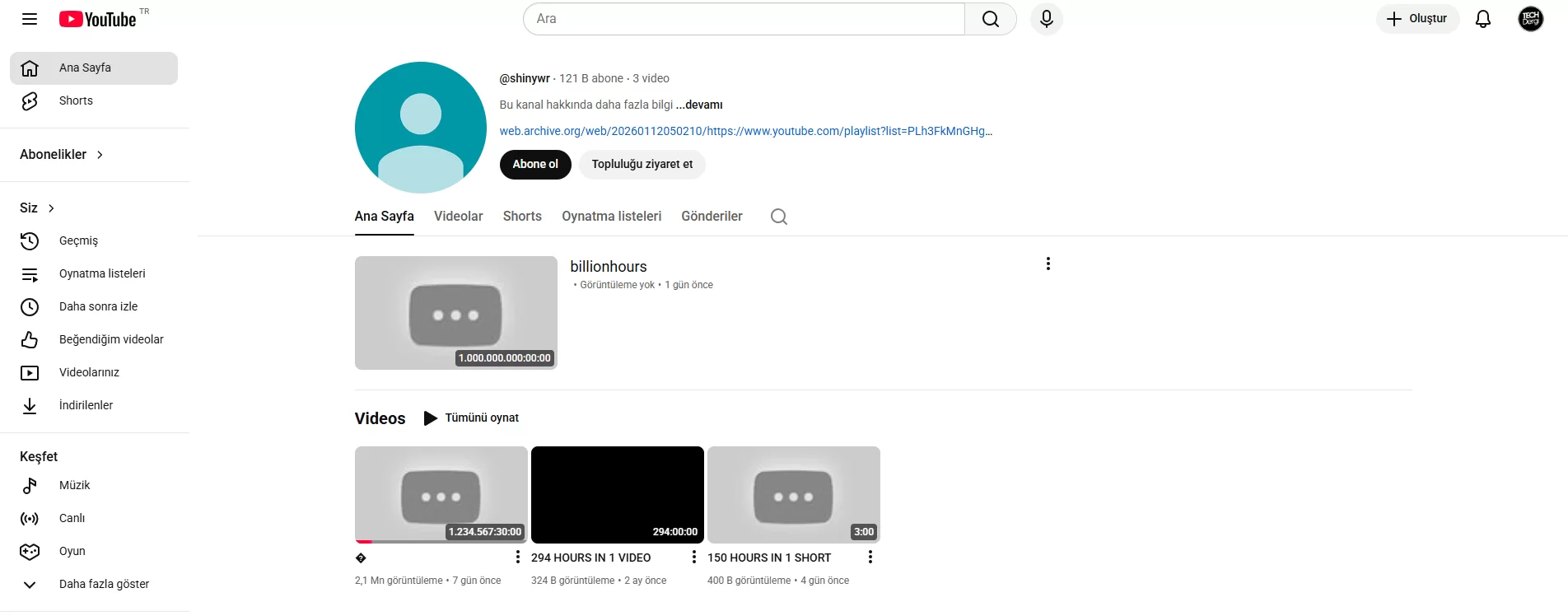 140 yillik youtube videosu