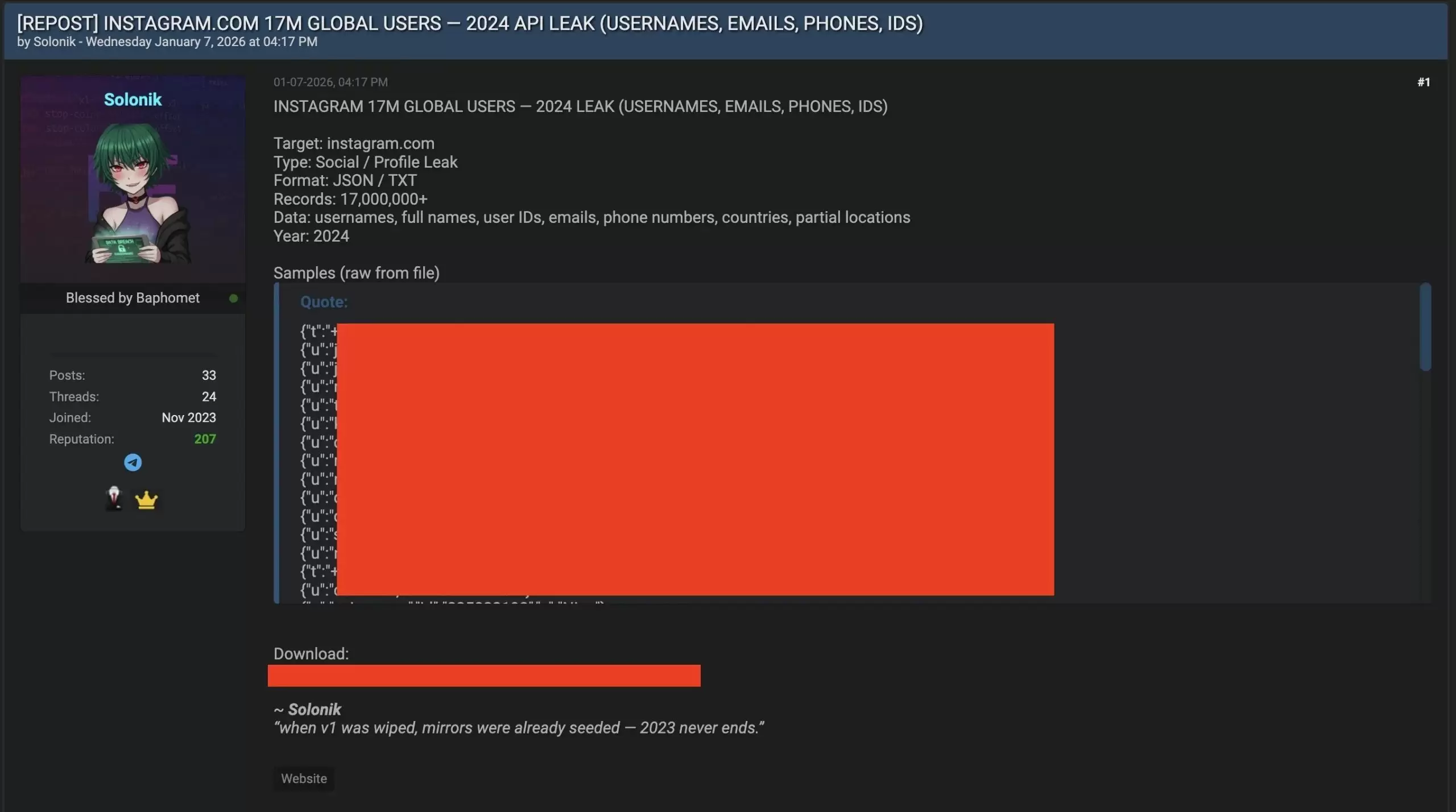 instagram veri sizintisi darkweb 2 scaled